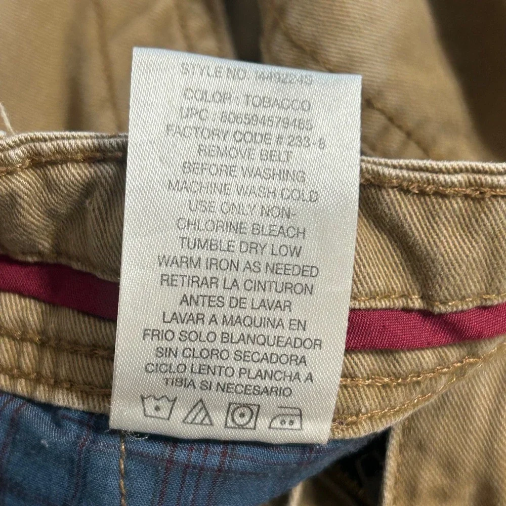 Iron Co Mens Cargo Shorts Size 40 Tobacco Brown Cotton Utility Multi-Pocket